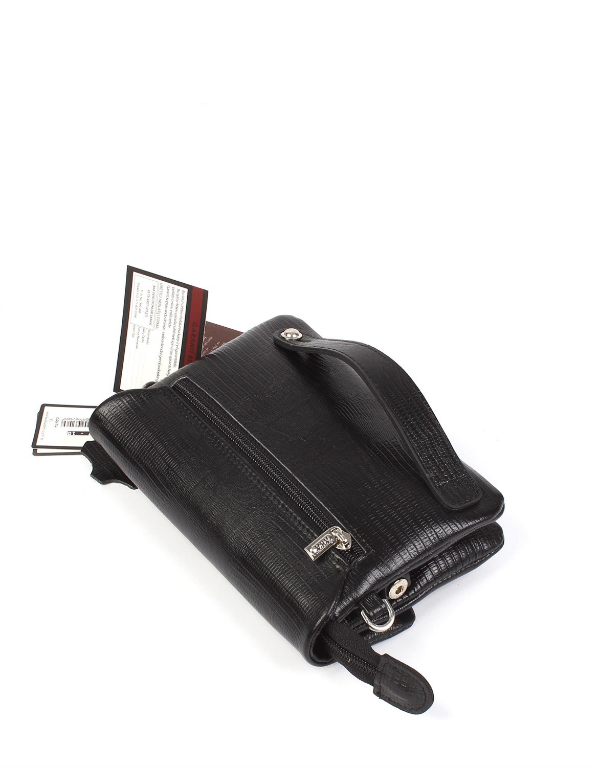 Siyah Lazer Desenli - Deri El Çantası 337