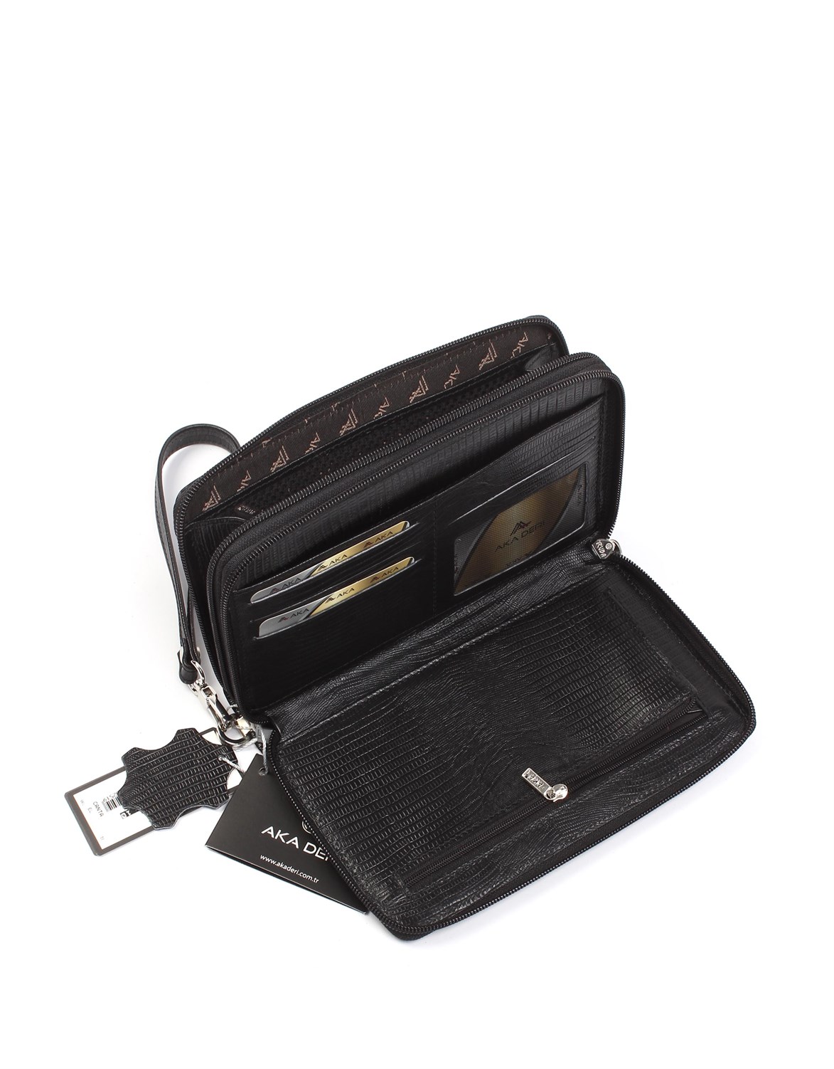 Siyah Lazer Desenli - Deri El Çantası 331