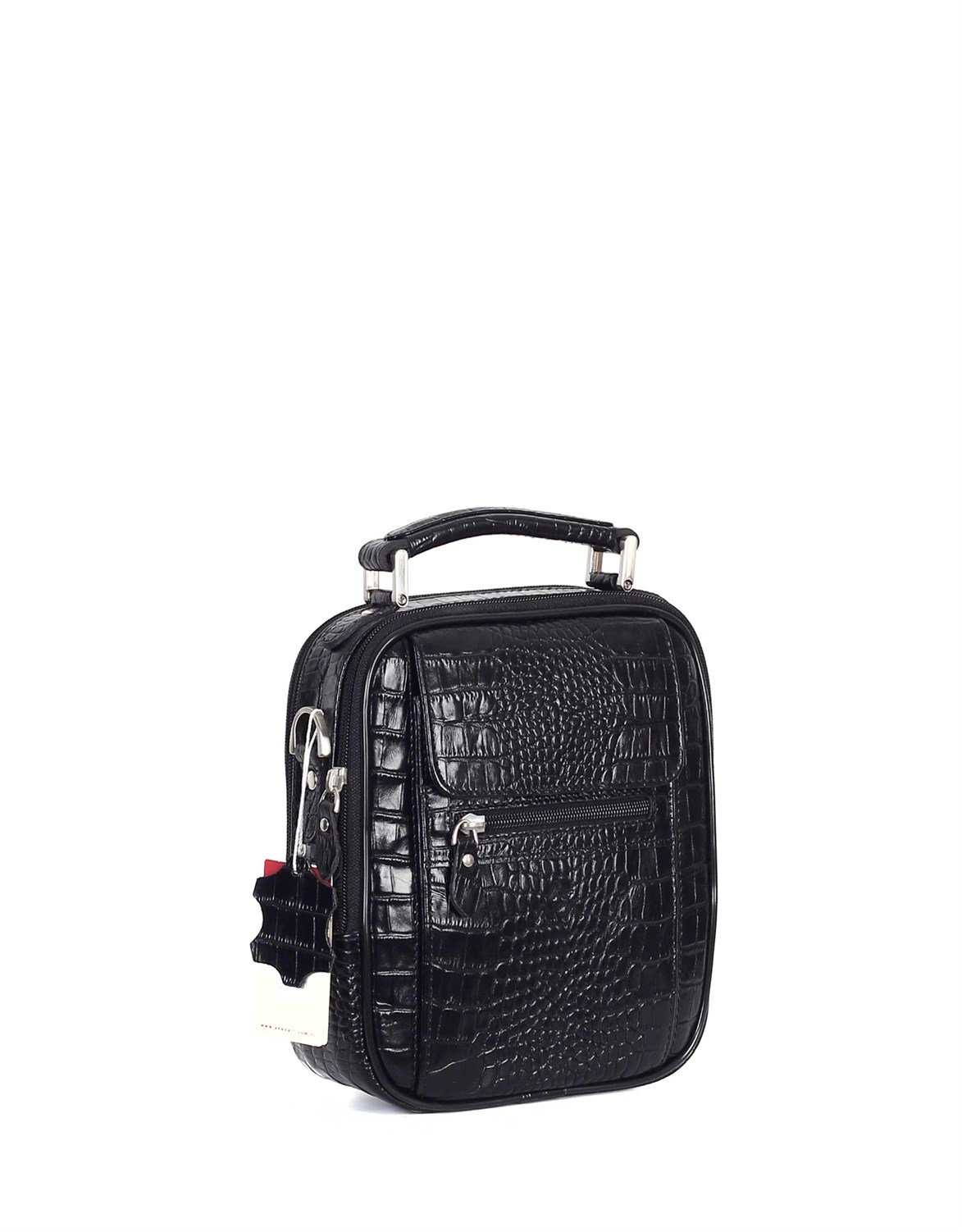 Siyah Timsah Desenli - Deri Çanta 305