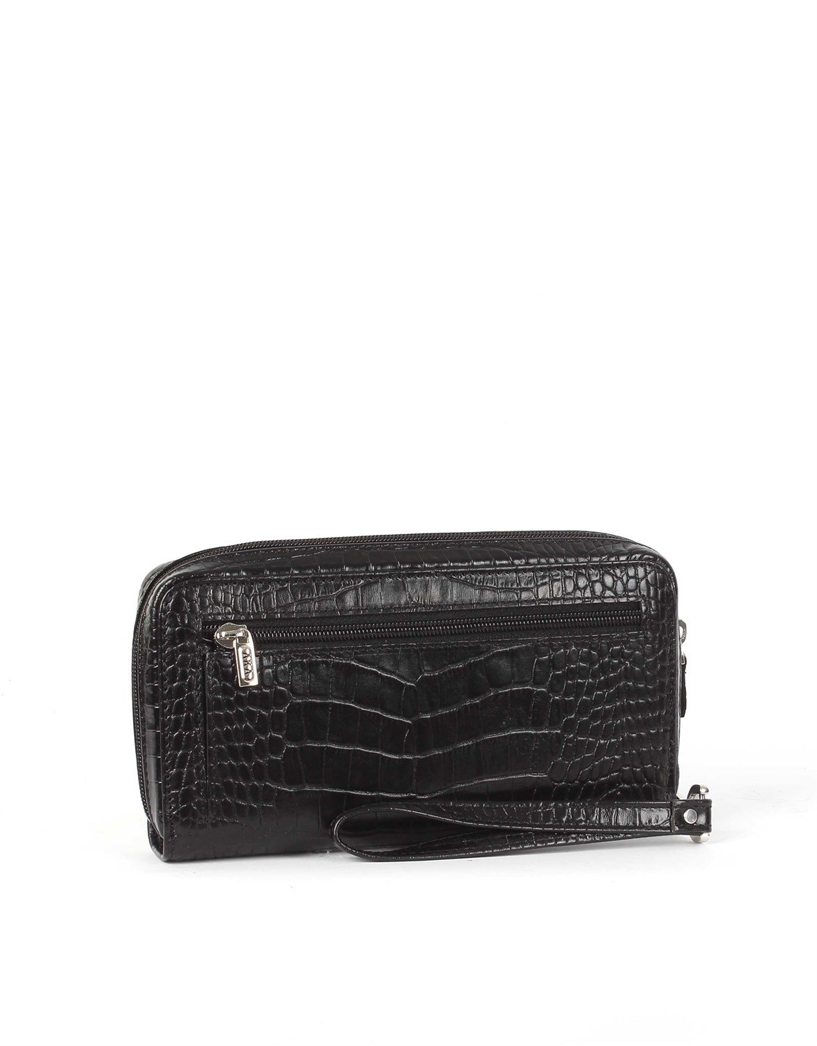 Siyah Timsah Desenli - Deri El Çantası 333