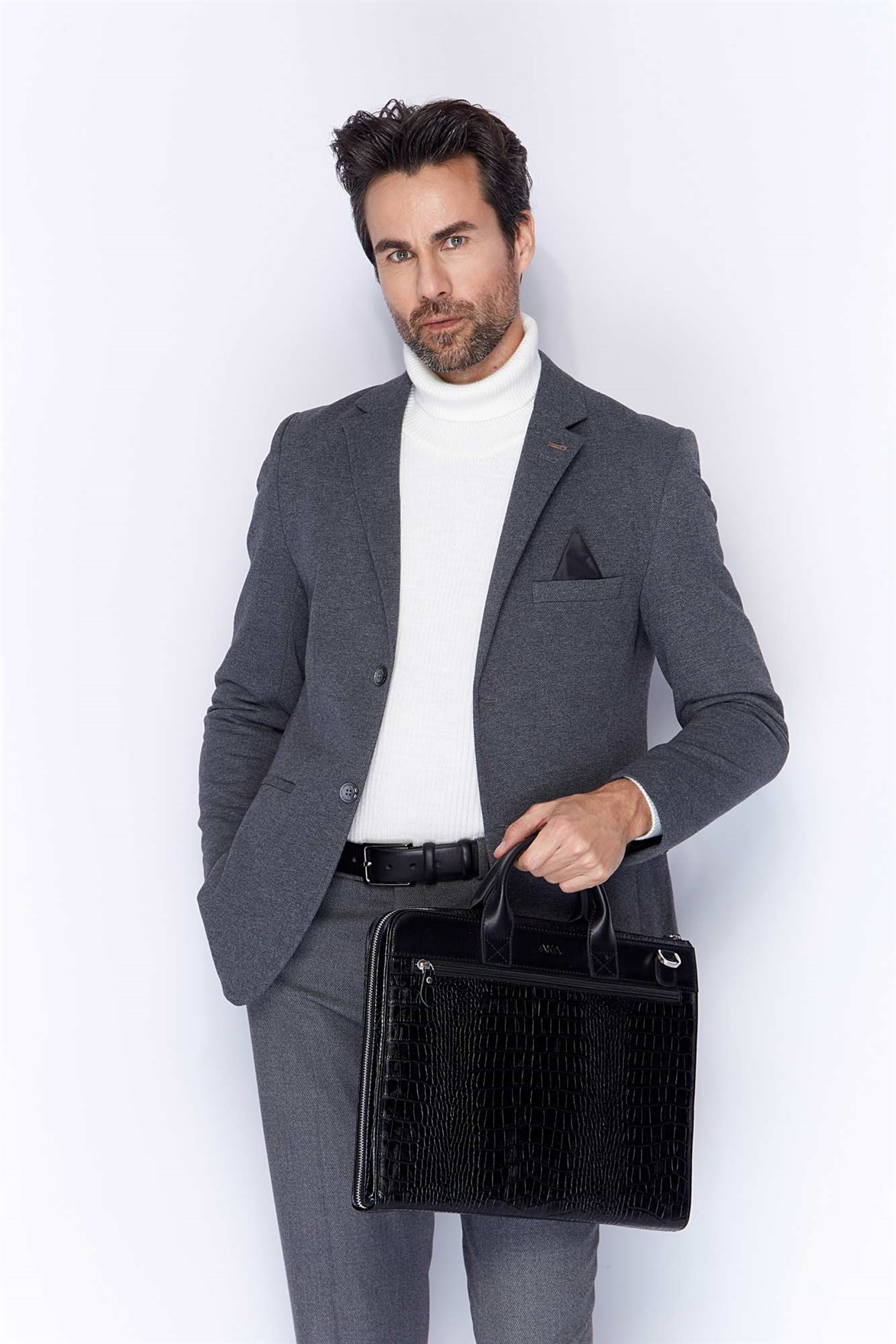 Genuine Leather Briefcase - 241 - 12