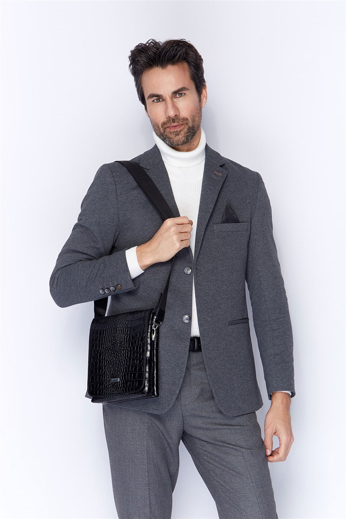 Genuine Leather Shoulder Bag - 355 - 12