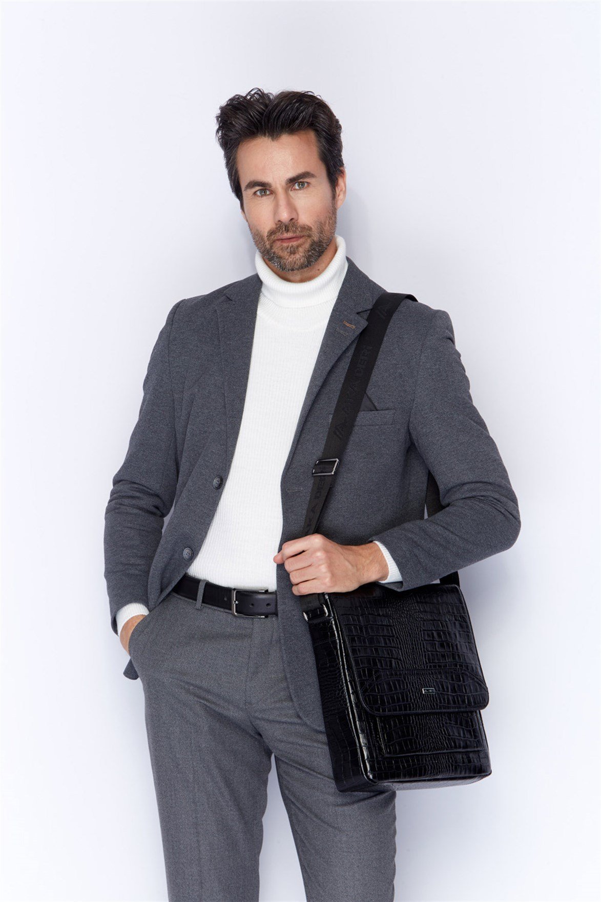 Genuine Leather Shoulder Bag - 353 - 12