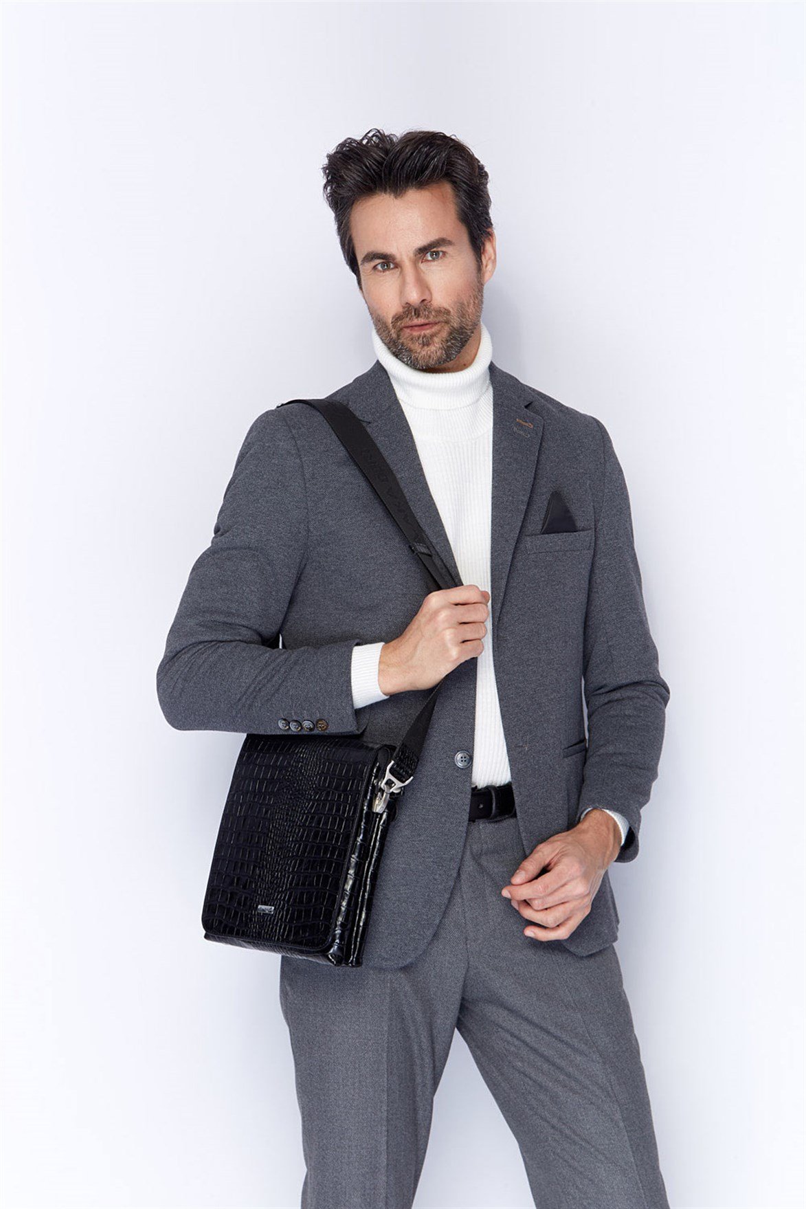 Genuine Leather Shoulder Bag - 308 - 12