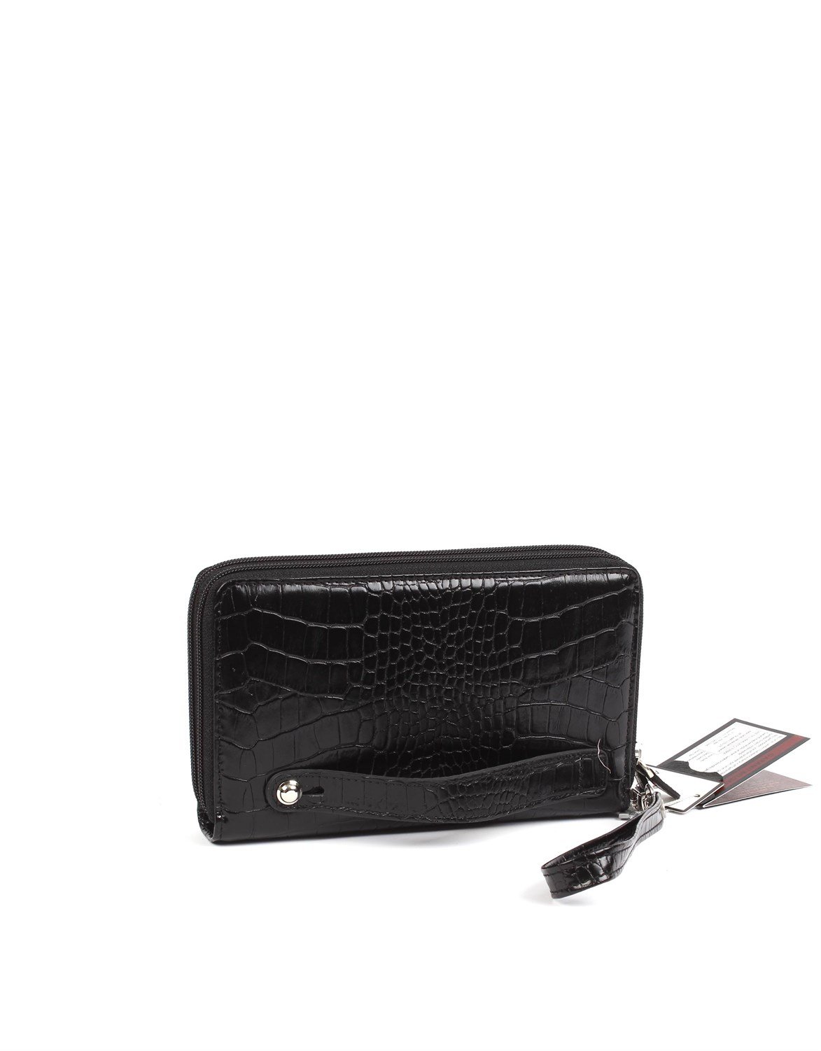 Siyah Timsah Desenli - Deri El Çantası 331