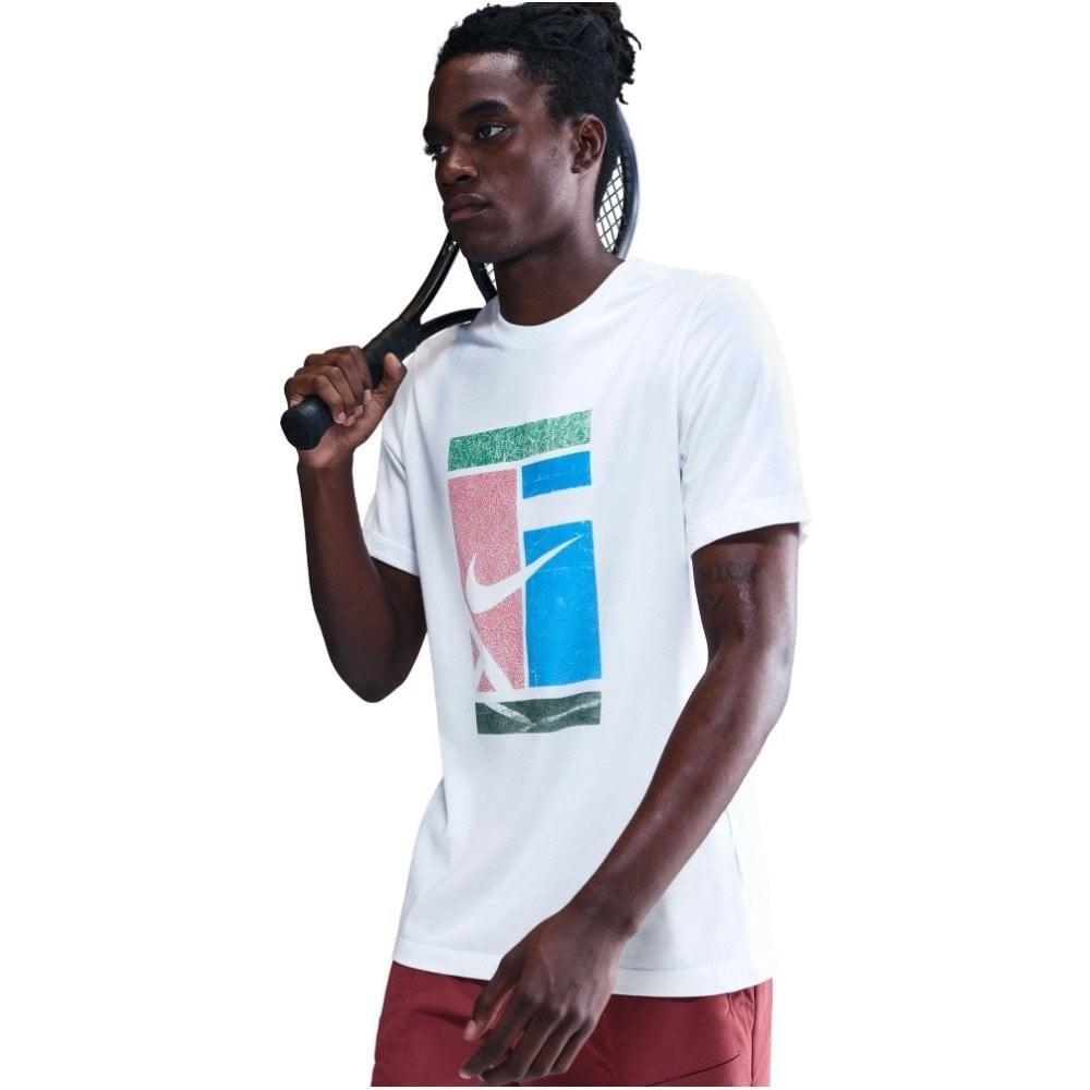  NIKE HV1788-100 Court Dri-FIT Erkek Beyaz Spor Tişört
