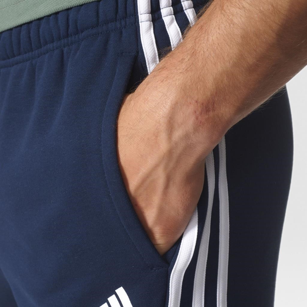 Adidas BK7447 Esential 3 Çizgili Mavi Eşofman Altı