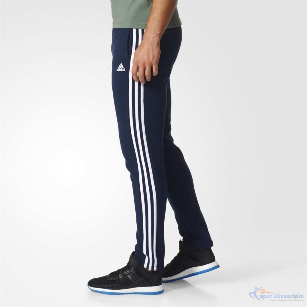 Adidas BK7447 Esential 3 Çizgili Mavi Eşofman Altı