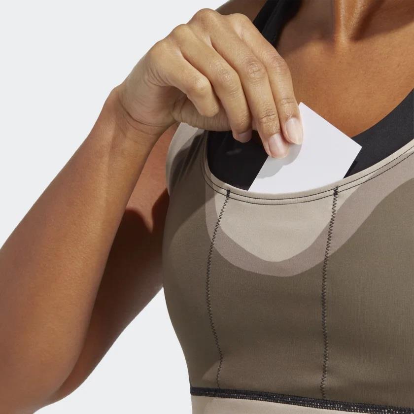 Adidas HR8171 X Marimekko Running Pocket Spor Bra Siyah
