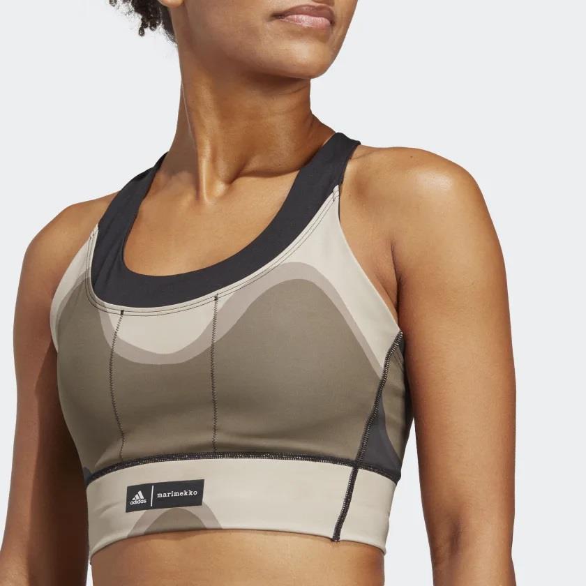 Adidas HR8171 X Marimekko Running Pocket Spor Bra Siyah