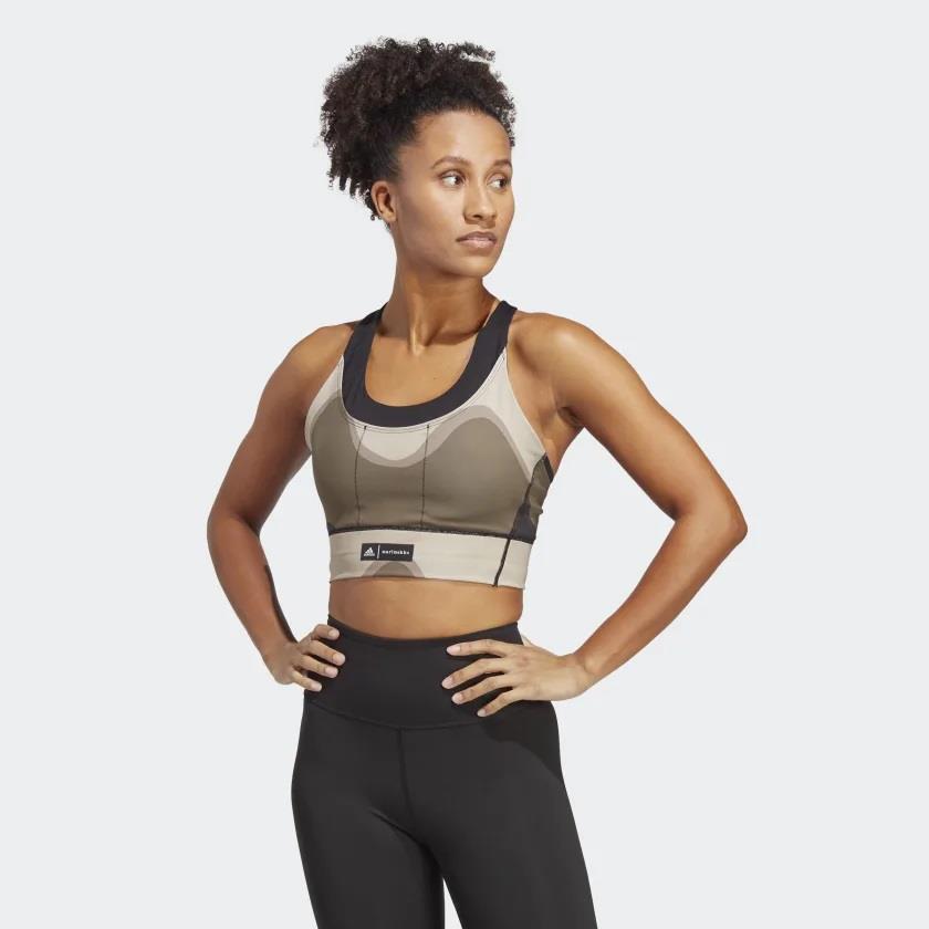 Adidas HR8171 X Marimekko Running Pocket Spor Bra Siyah