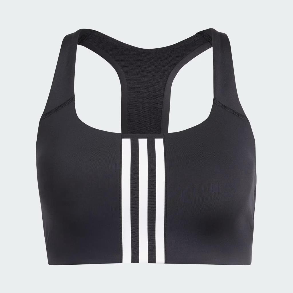 ADIDAS IQ3369 Power Impact Training Medium-Support 3-Stripes Siyah Sporcu Sütyeni
