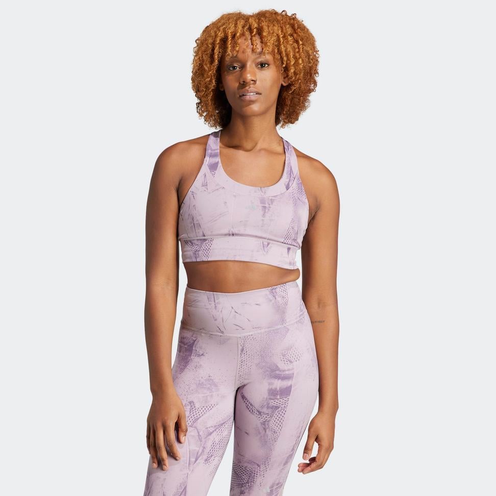 Adidas IQ3380 Run Pocket Medium Support Pedli Sporcu Brası 