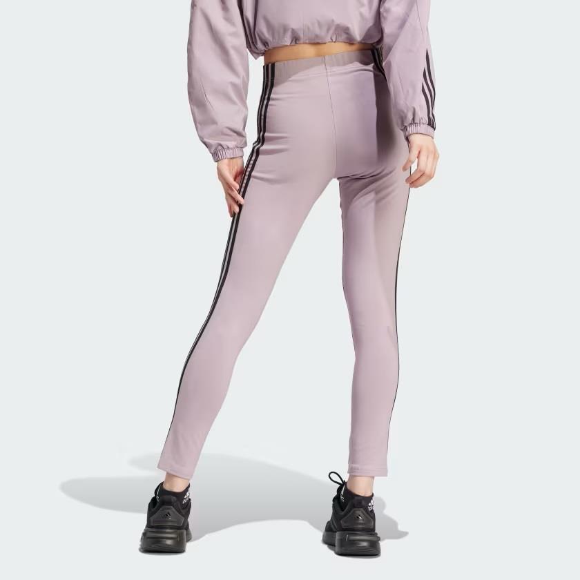 Adidas IS3611 Future Icons Kadın 3 Çizgili Mor Spor Tayt