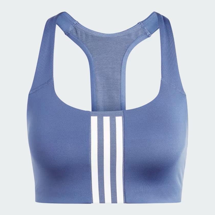 Adidas IT6629 Power Impact Train Medium-Support 3-Stripes Bra Lila