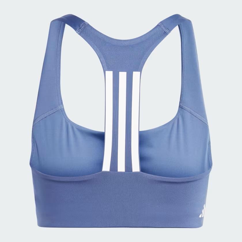 Adidas IT6629 Power Impact Train Medium-Support 3-Stripes Bra Lila