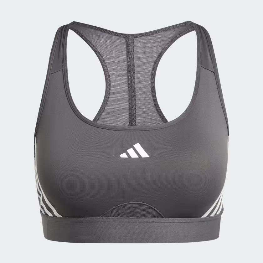 Adidas IU1708 Power Impact Train Medium-Support 3-Stripes Bra Siyah