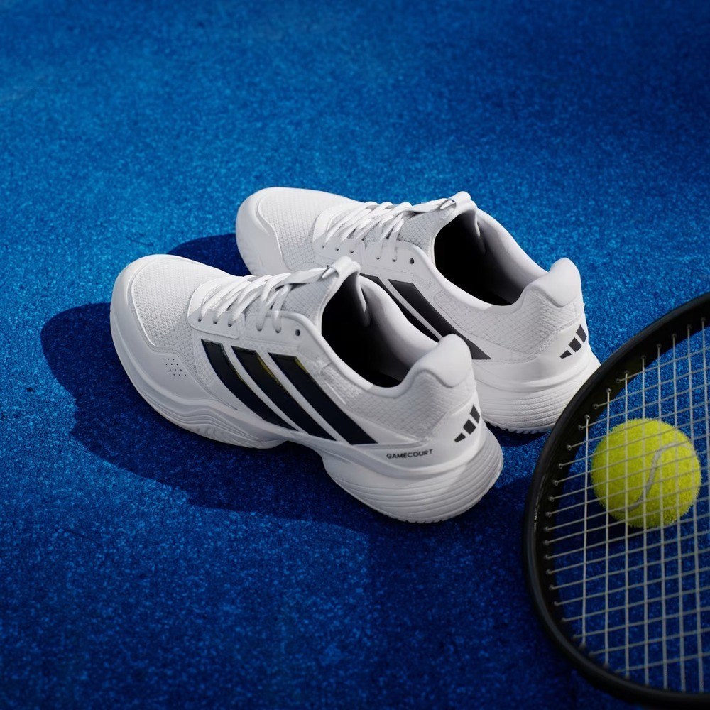 Adidas KI3595 GameCourt 3 Sert & Toprak Kort Erkek Tenis Ayakkabısı Beyaz