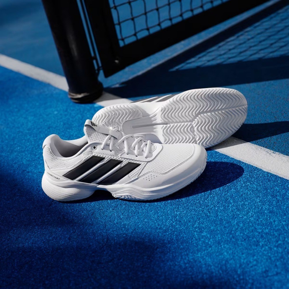Adidas KI3595 GameCourt 3 Sert & Toprak Kort Erkek Tenis Ayakkabısı Beyaz