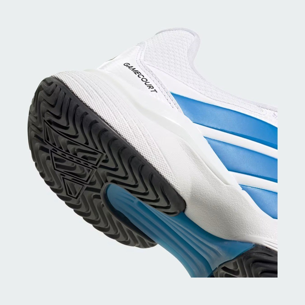 Adidas KI3596 GameCourt 3 Sert & Toprak Kort Erkek Tenis Ayakkabısı Beyaz
