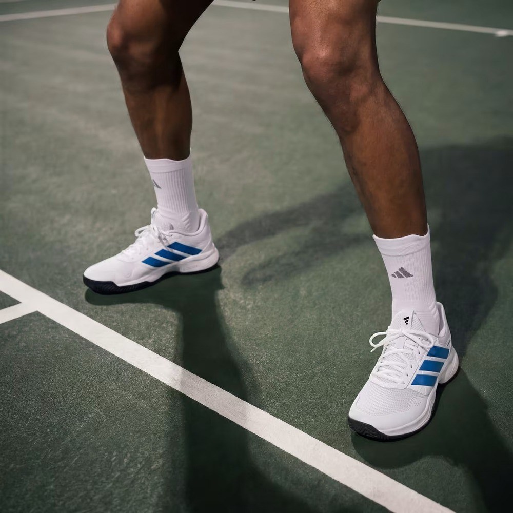 Adidas KI3596 GameCourt 3 Sert & Toprak Kort Erkek Tenis Ayakkabısı Beyaz