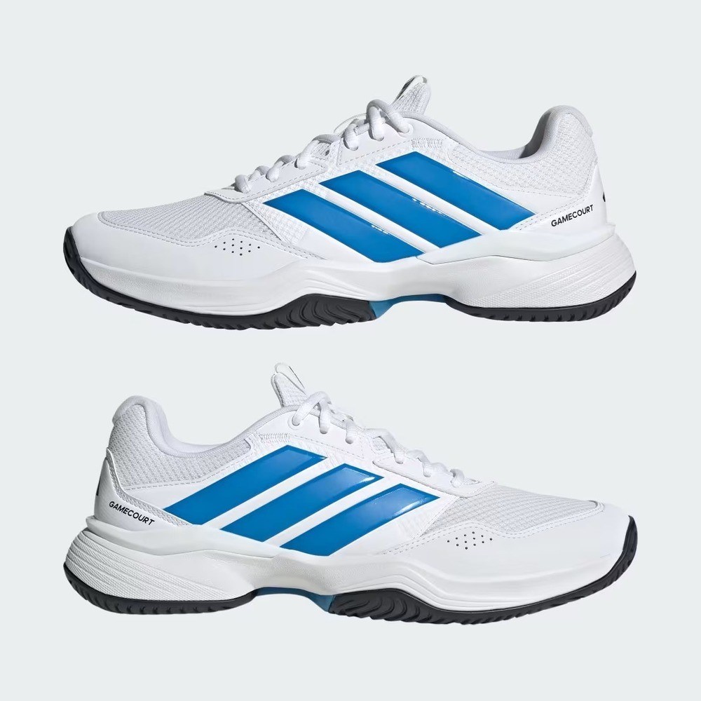 Adidas KI3596 GameCourt 3 Sert & Toprak Kort Erkek Tenis Ayakkabısı Beyaz