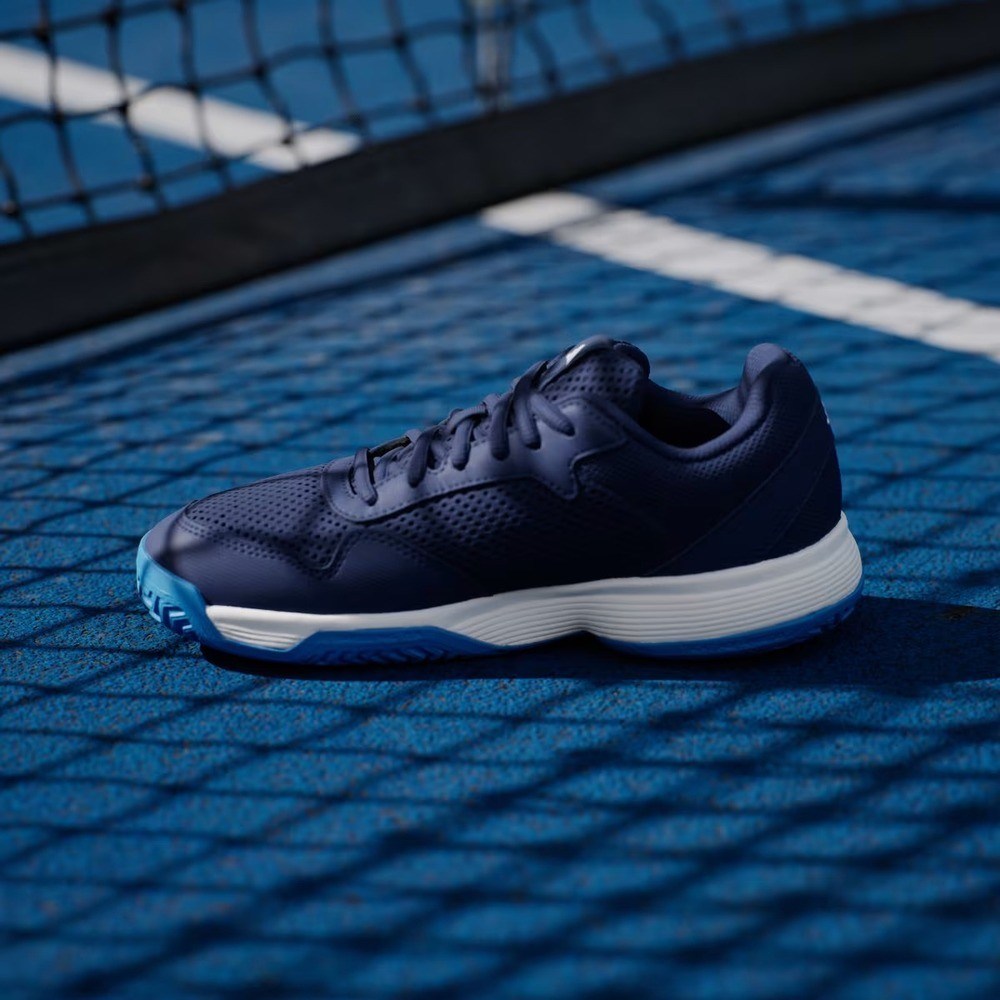 Adidas KK3857 Courtflash Sert & Toprak Kort Çocuk Tenis Ayakkabısı Mavi