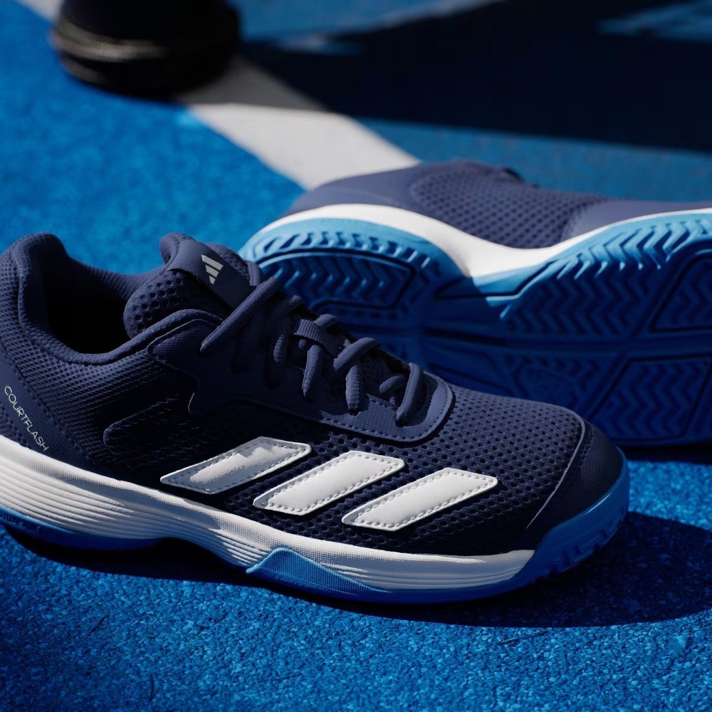 Adidas KK3857 Courtflash Sert & Toprak Kort Çocuk Tenis Ayakkabısı Mavi