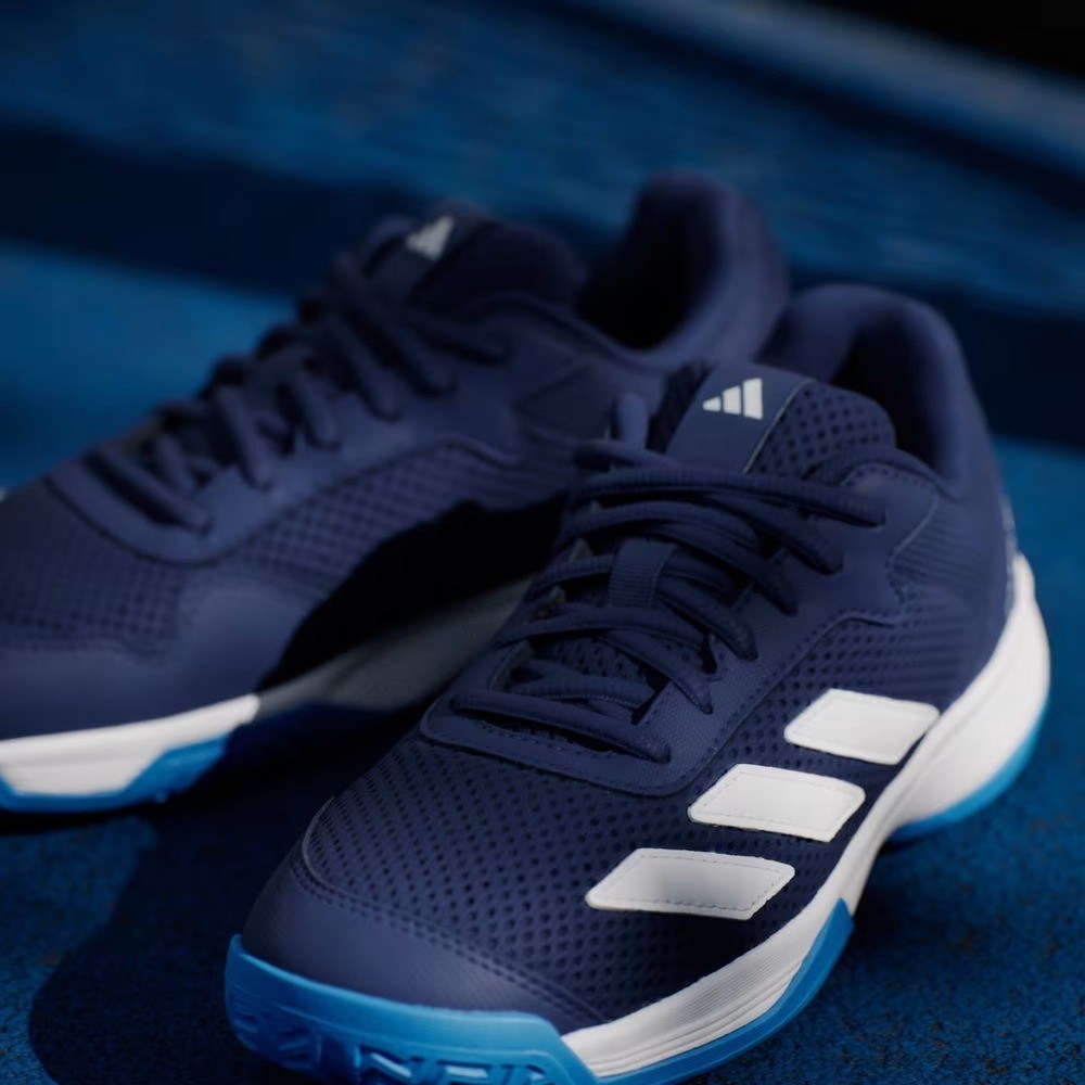 Adidas KK3857 Courtflash Sert & Toprak Kort Çocuk Tenis Ayakkabısı Mavi