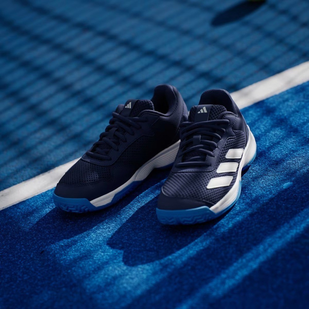 Adidas KK3857 Courtflash Sert & Toprak Kort Çocuk Tenis Ayakkabısı Mavi