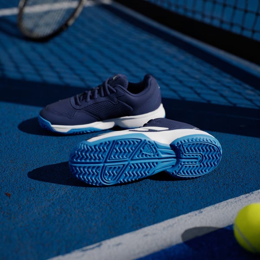 Adidas KK3857 Courtflash Sert & Toprak Kort Çocuk Tenis Ayakkabısı Mavi