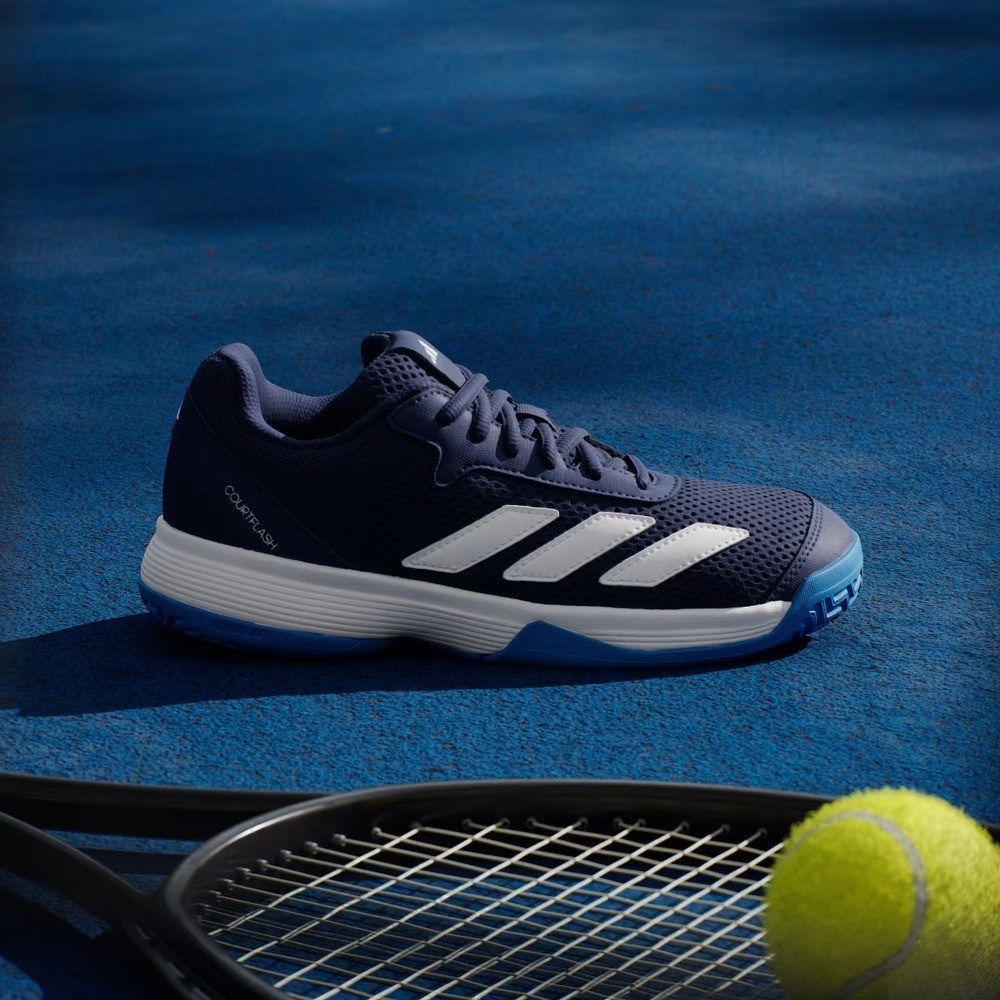 Adidas KK3857 Courtflash Sert & Toprak Kort Çocuk Tenis Ayakkabısı Mavi