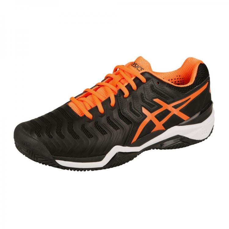 ASICS GEL RESOLUTION 7 SİYAH TURUNCU ERKEK TENİS AYAKKABISI