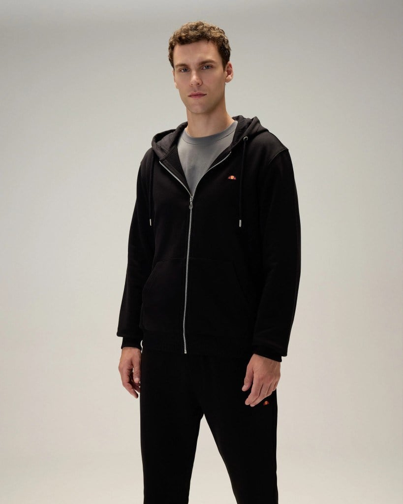 Ellesse 5WM2581-BK Erkek Fermuarlı Sweat Siyah
