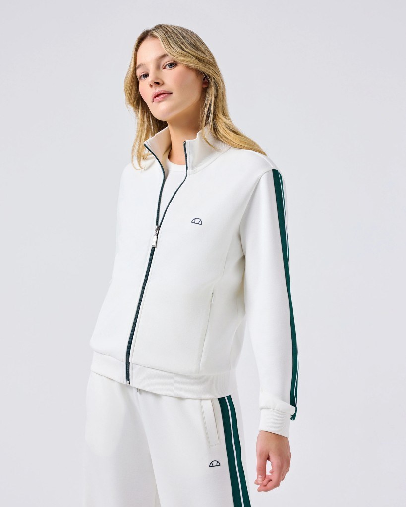 Ellesse 6SF1001-OF Kadın Fermuarlı Sweat - Kırık Beyaz