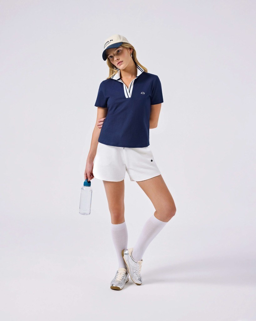 Ellesse 6SF5004-NV Kadın Polo Yaka Tişört - Lacivert