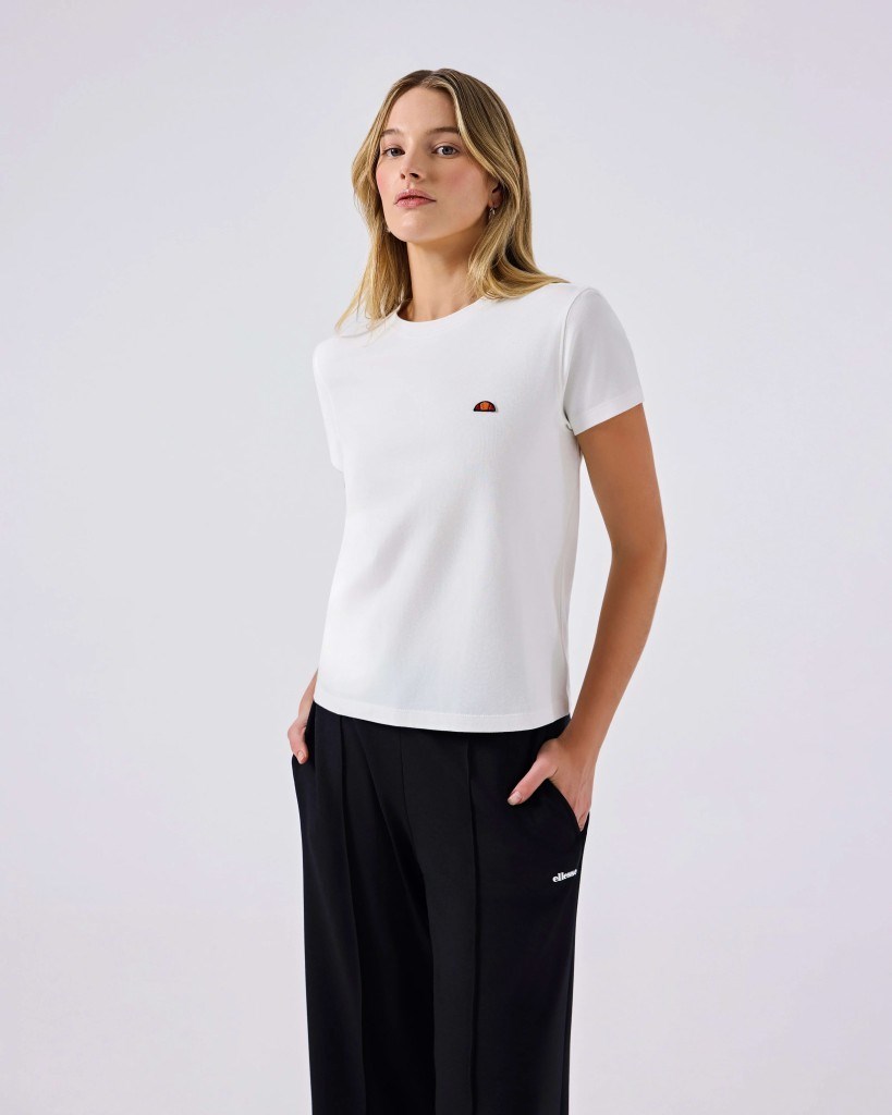 Ellesse 6SF5028-OF Kadın Tişört - Kırık Beyaz