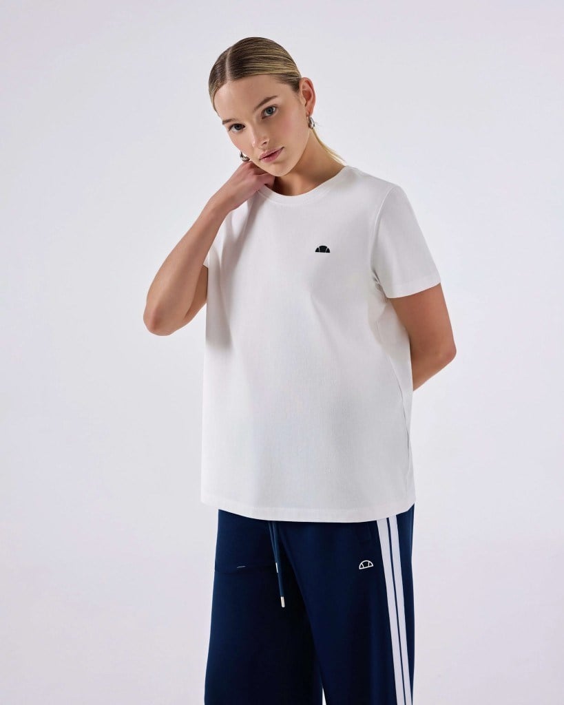 Ellesse 6SF5036-OF Kadın Tişört - Kırık Beyaz