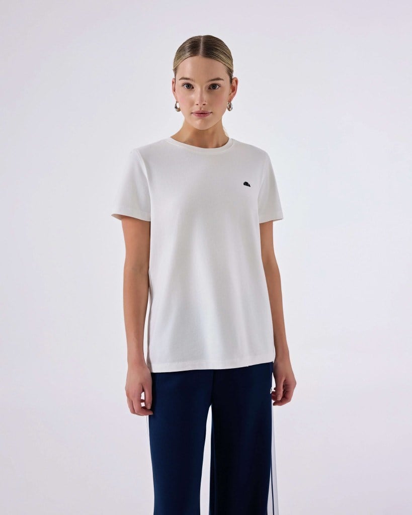 Ellesse 6SF5036-OF Kadın Tişört - Kırık Beyaz
