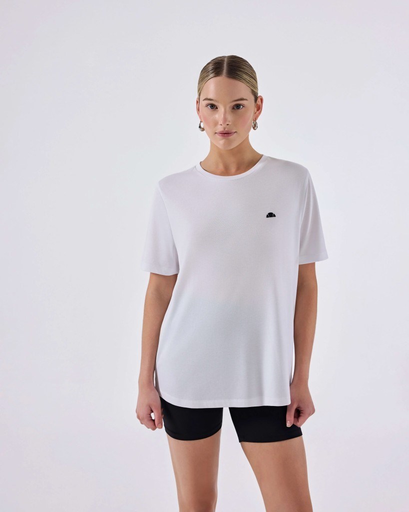 Ellesse 6SF5037-OF Kadın Modal Tişört - Kırık Beyaz