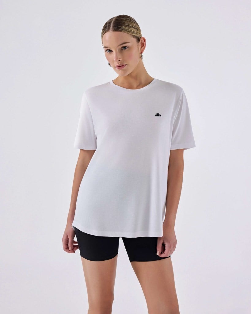 Ellesse 6SF5037-OF Kadın Modal Tişört - Kırık Beyaz