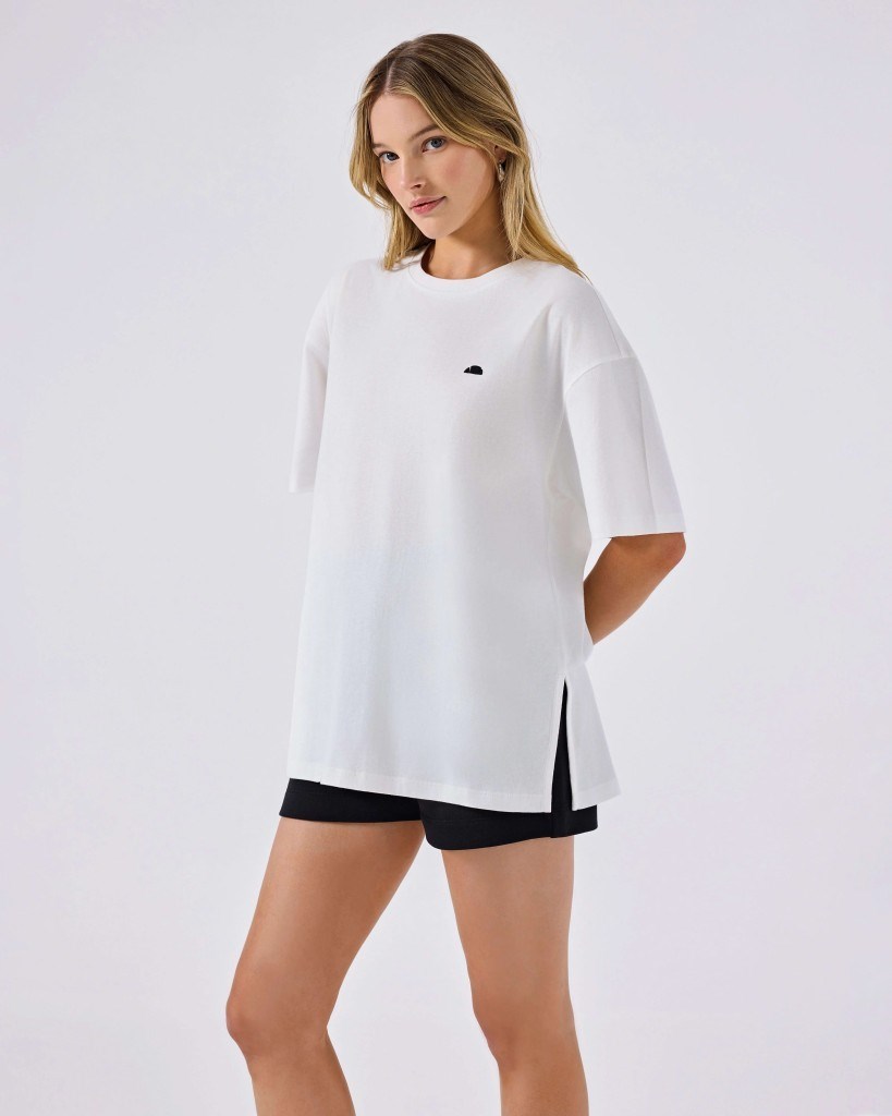 Ellesse 6SF5043-OF Kadın Tişört - Kırık Beyaz