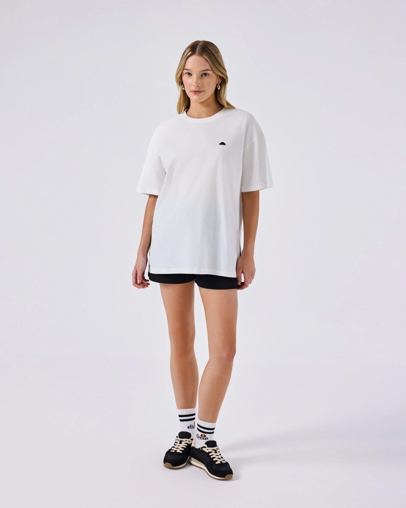 Ellesse 6SF5043-OF Kadın Tişört - Kırık Beyaz