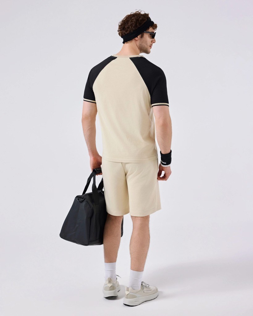 Ellesse 6SM5013-BG Erkek Tişört - Bej/Siyah