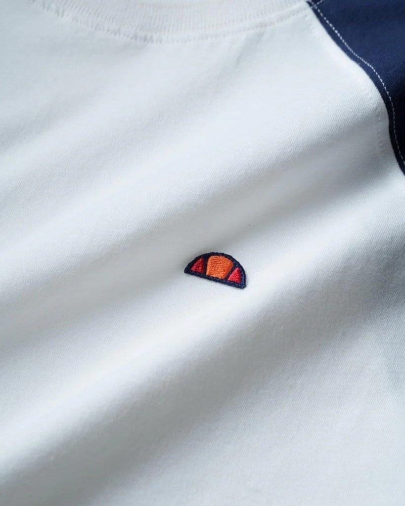 Ellesse 6SM5013-OF Erkek Tişört - Kırık Beyaz/Lacivert