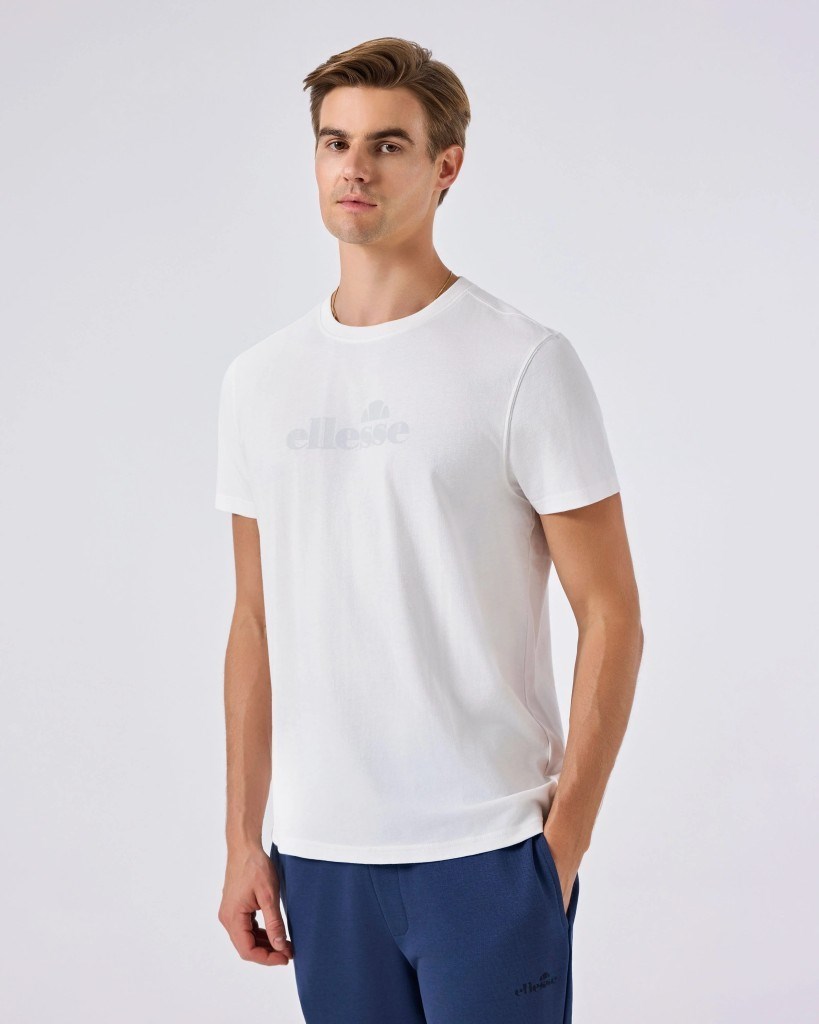 Ellesse 6SM5017-OF Erkek Tişört - Kırık Beyaz
