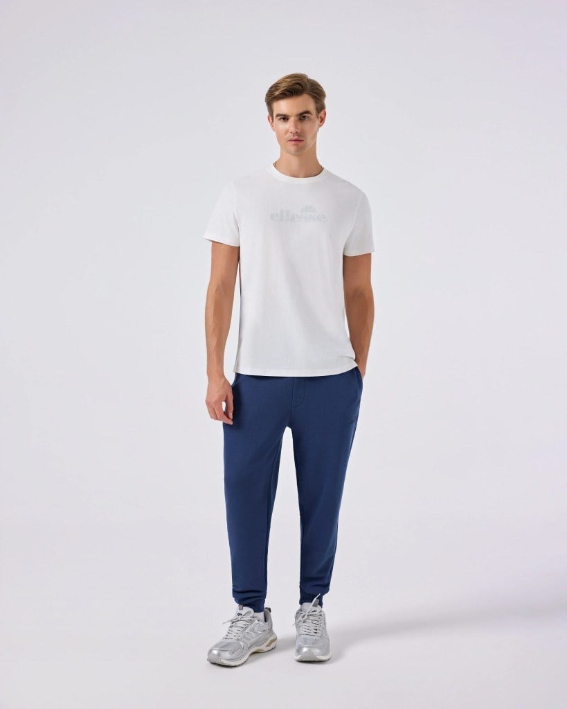 Ellesse 6SM5017-OF Erkek Tişört - Kırık Beyaz
