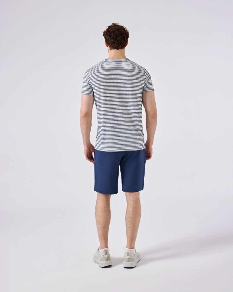Ellesse 6SM5021-NV Erkek Tişört - Beyaz/Lacivert