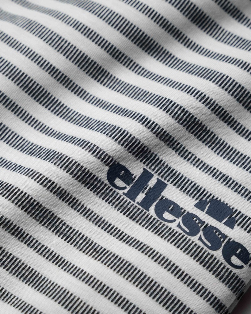 Ellesse 6SM5021-NV Erkek Tişört - Beyaz/Lacivert