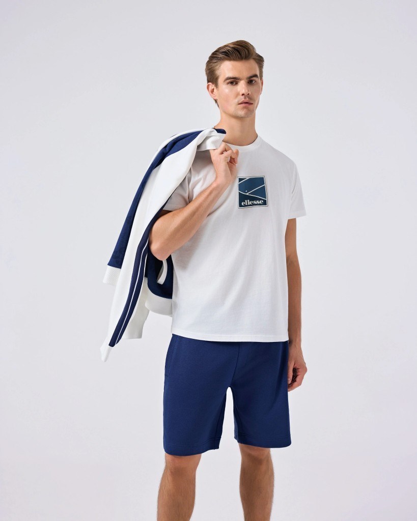 Ellesse 6SM5025-OF Erkek Tişört - Kırık Beyaz